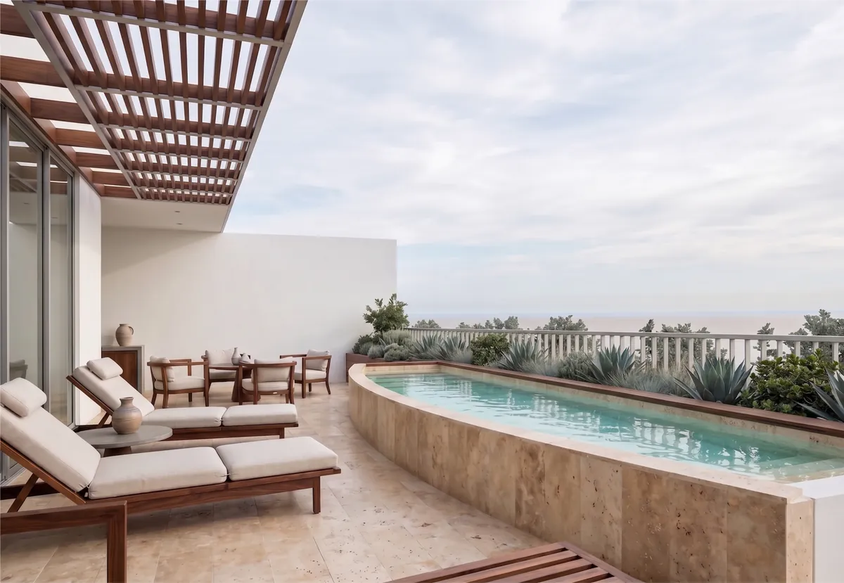 Duke Tower terrace with private pool